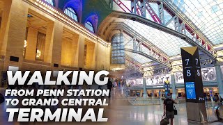 Walking NYC  Penn Station to Times Square amp Grand Central Terminal July 2021 [upl. by Alra]