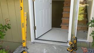 Jeld Wen Front Door Installation  Really crappy products and craftsmanship PART 1 [upl. by Ognimod]